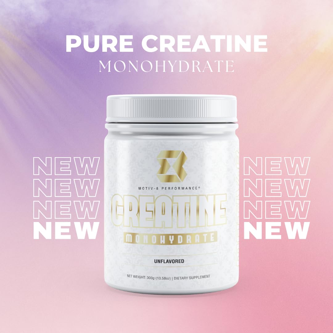 Motiv-8 Creatine Monohydrate Powder, 10.58 Ounce