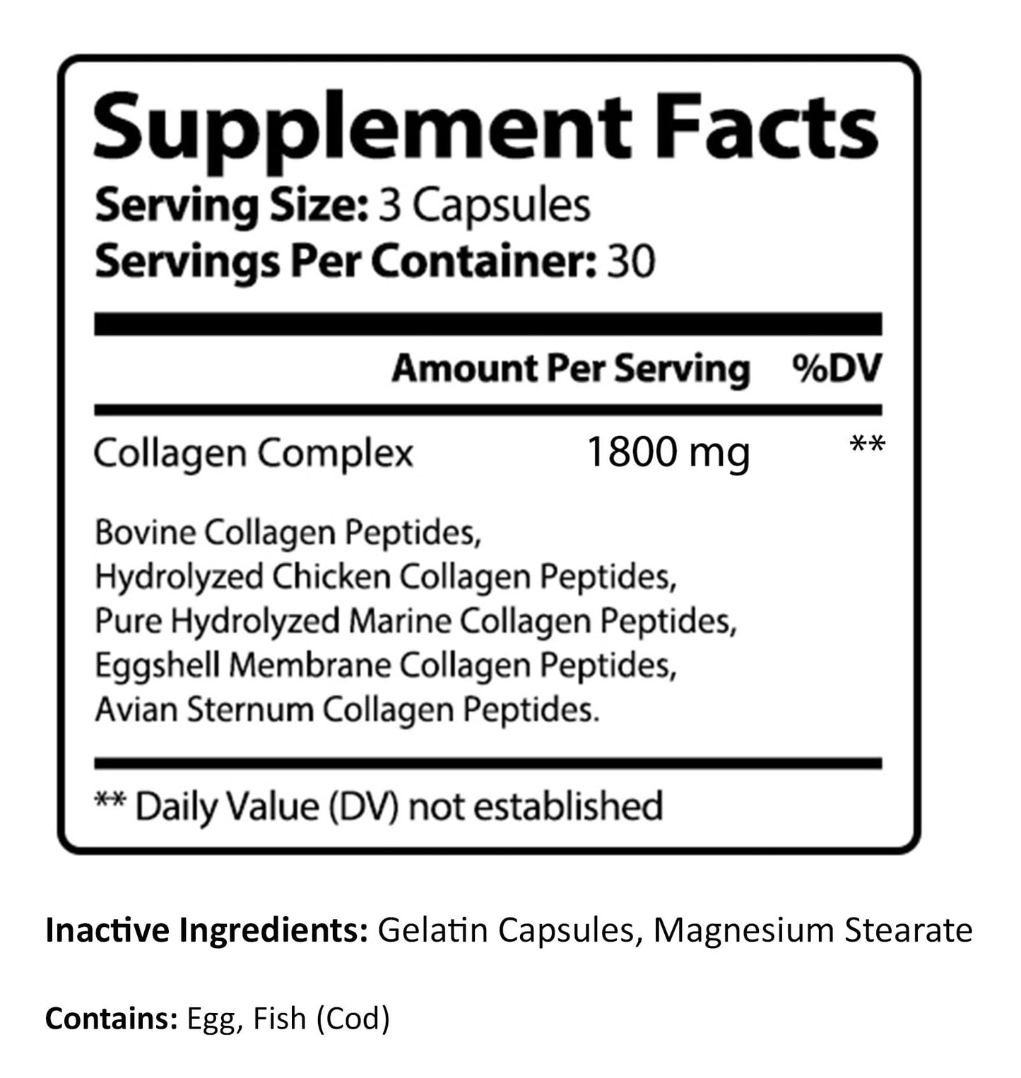 PureNature Plus Collagen Ultra - Collagen Peptides with 5 Types I, II, III, V & X Naturally-Sourced Hydrolyzed Collagen for Hair, Skin, Nail and Joint Support, 90 Capsules