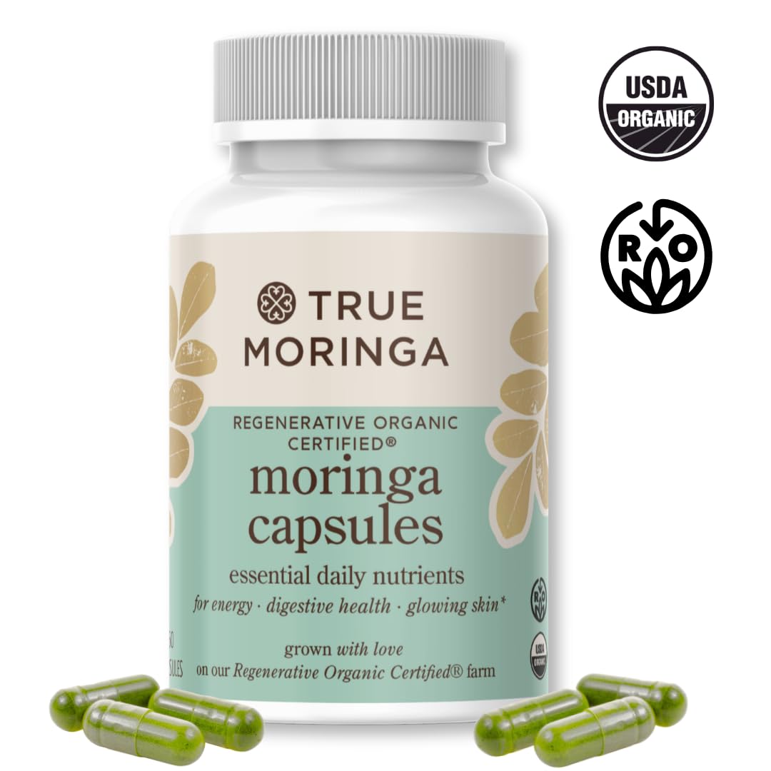 True Moringa Organic Moringa Capsules 60 Capsules