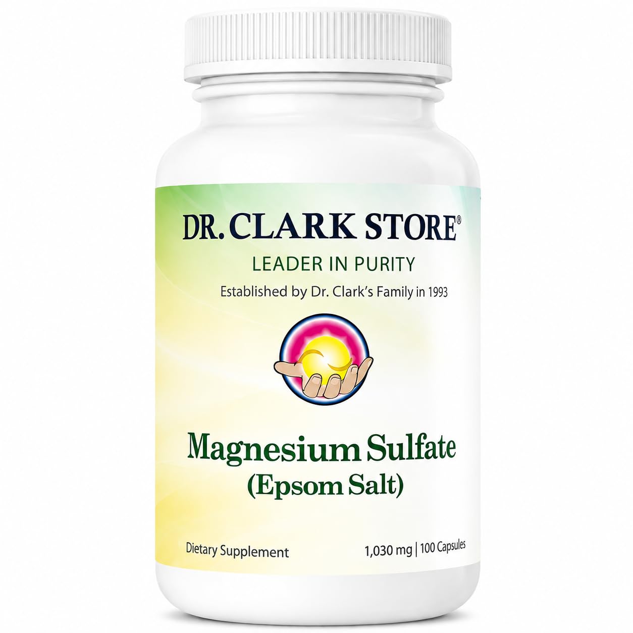Dr Clark Store Magnesium Sulfate USP (Epsom Salt) 1030mg Capsules, 100 Count