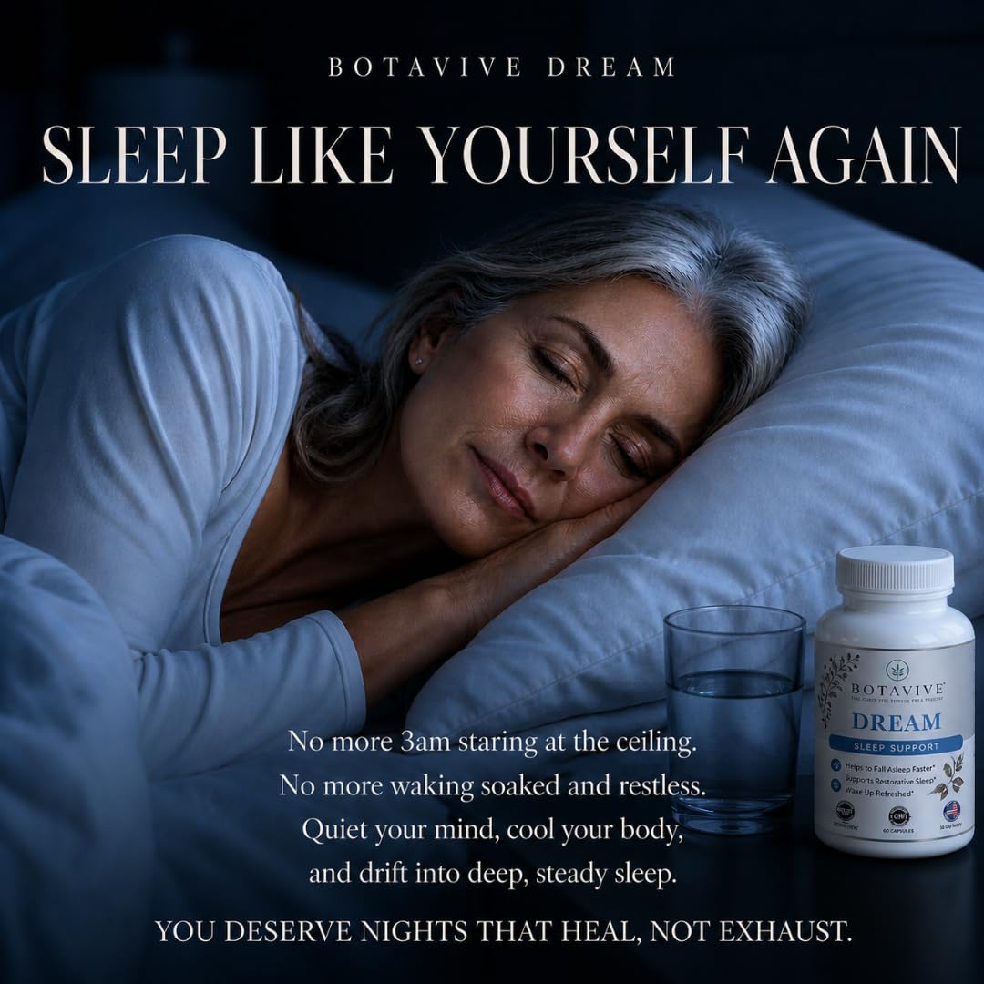 Botavive Dream Sleep Aid for Women, Menopause Sleep Support, 60 Capsules