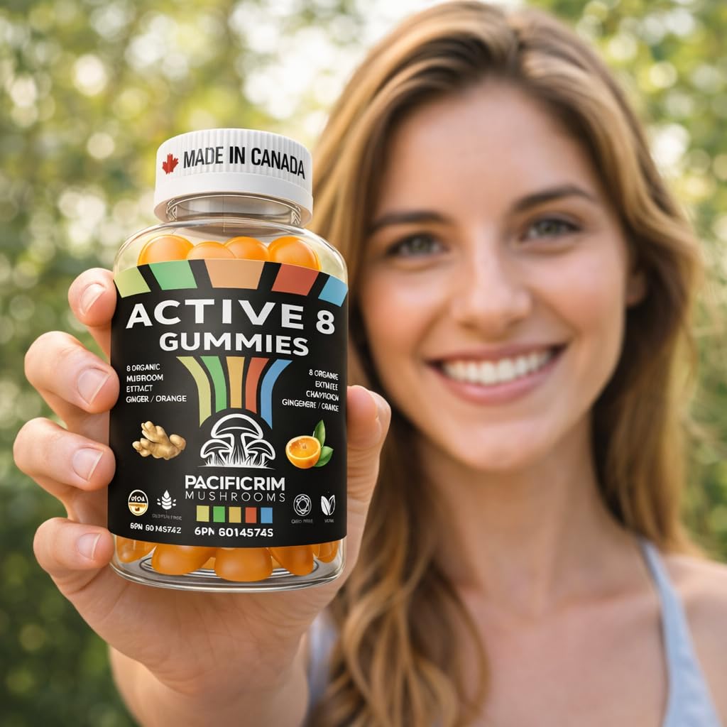 Pacific Rim Mushrooms Active 8 Mushroom, 60 Gummies