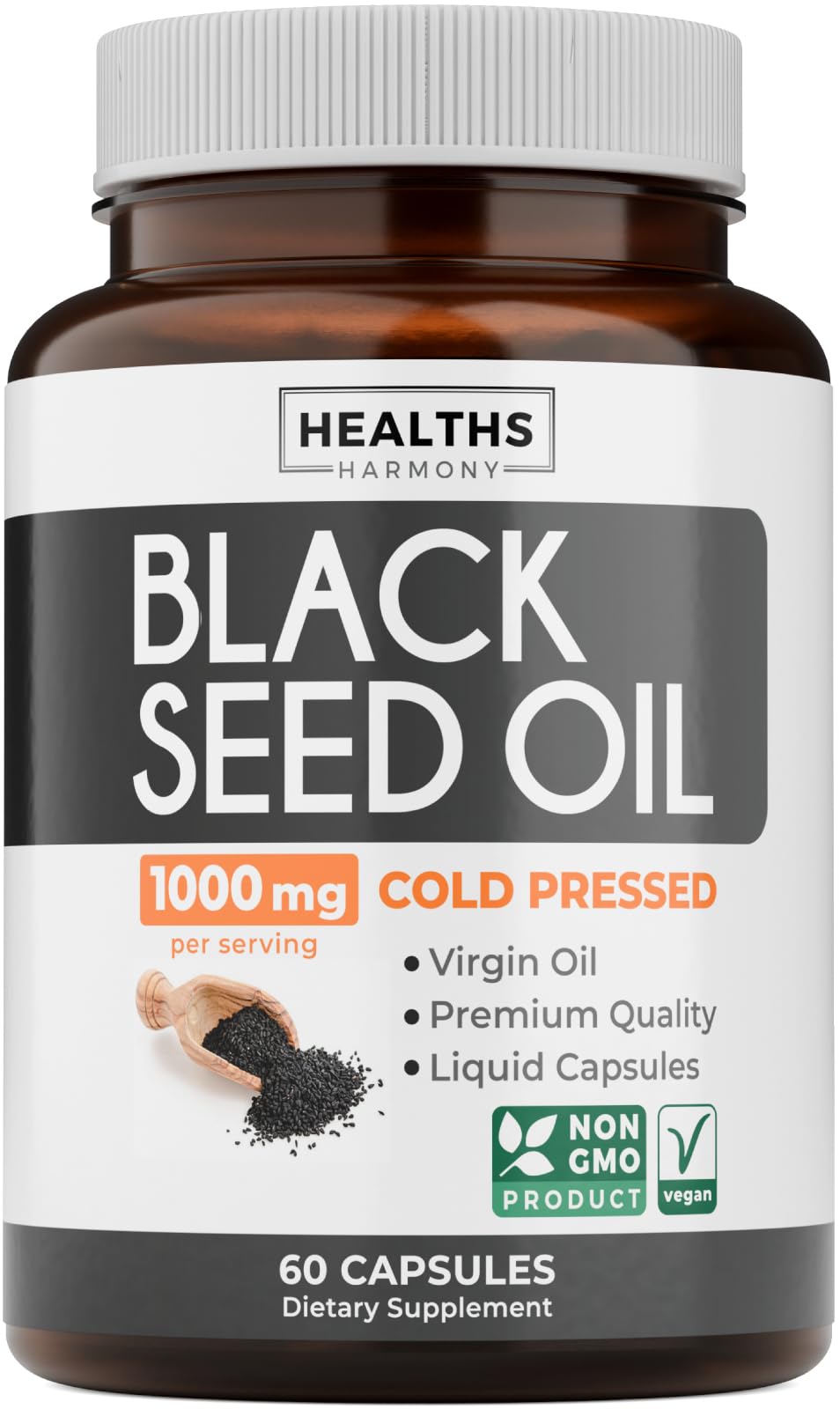 Healths Harmony Black Seed Oil Softgel Capsules 60 Count