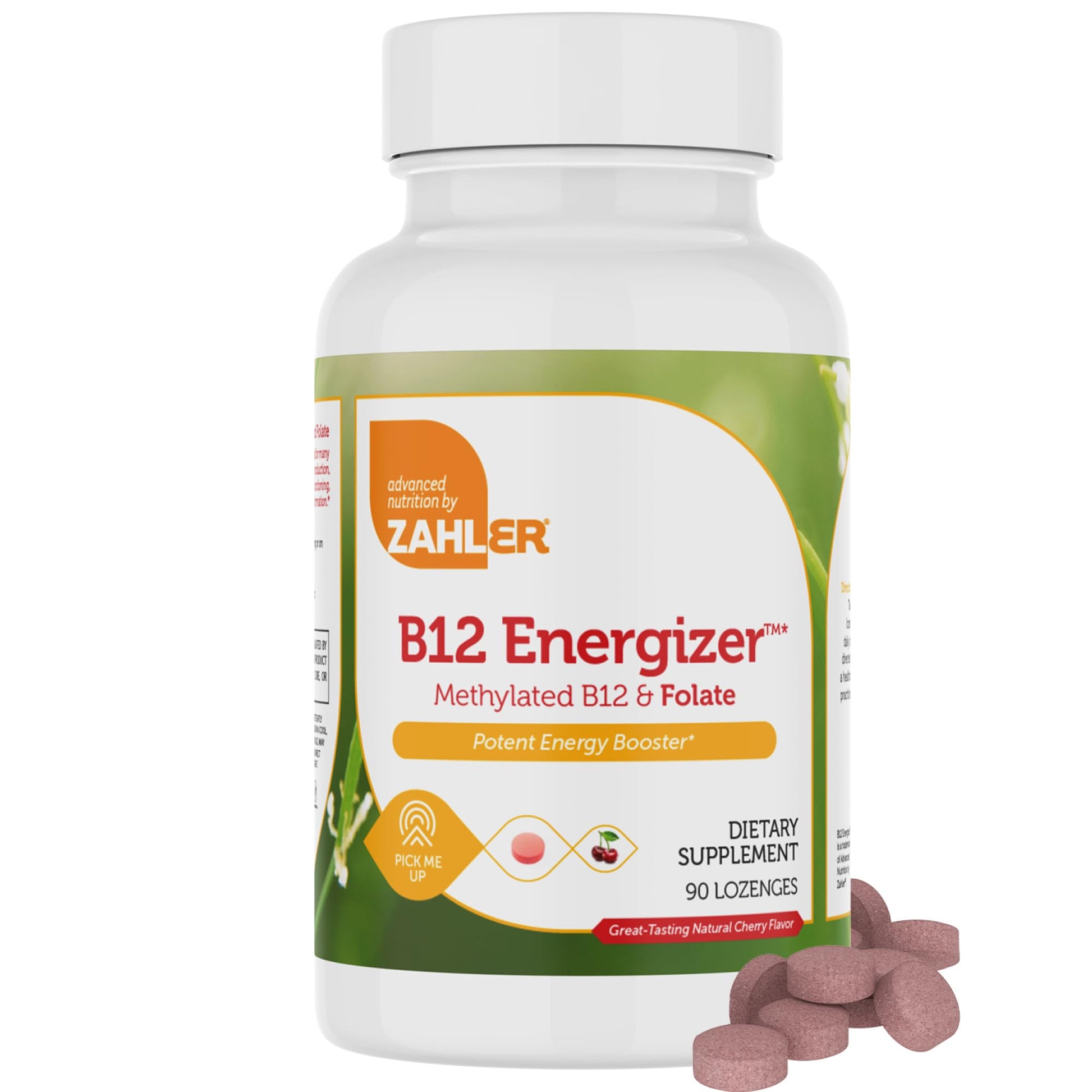 Zahler Energizer Folate & B12 Supplement Tablet, Methylated B12 & Folate, 90 Count