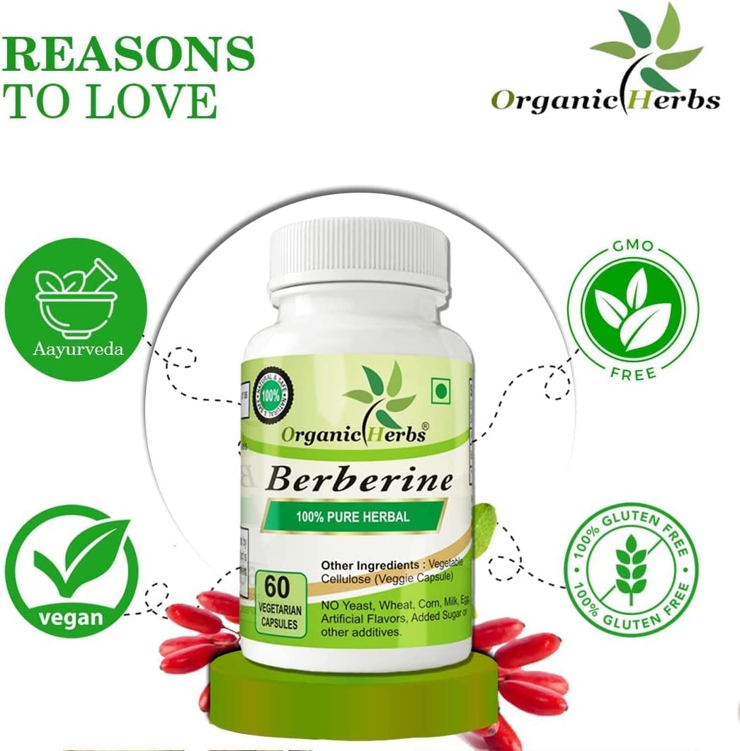 Organic Herbs Ayurvedic Berberine Capsule 1 Count