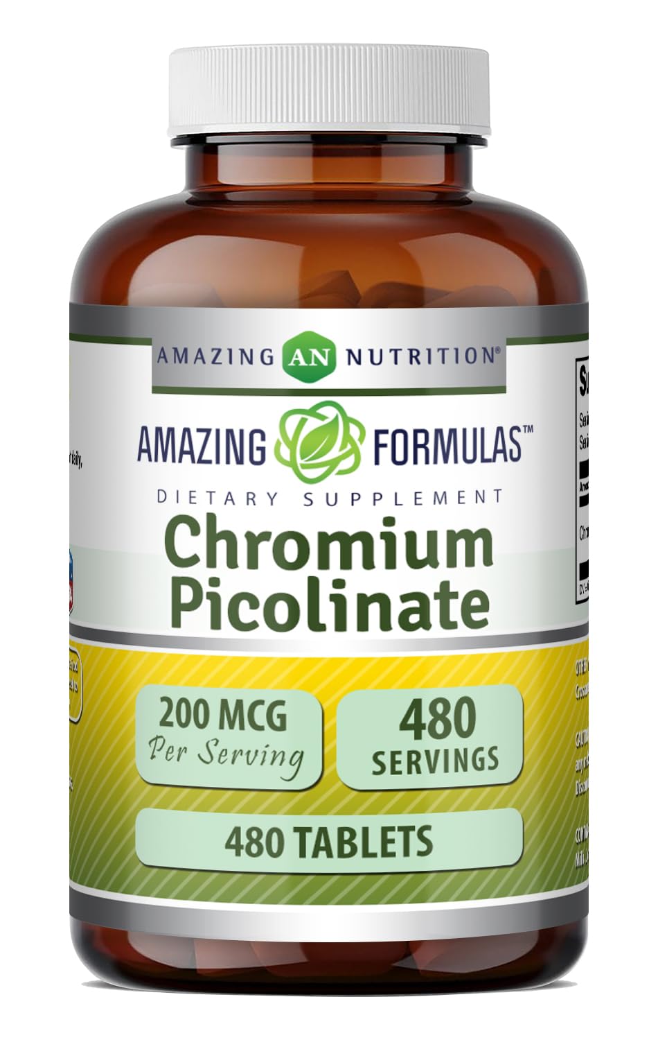 Amazing Nutrition Chromium Picolinate Supplement Tablet 480 Count