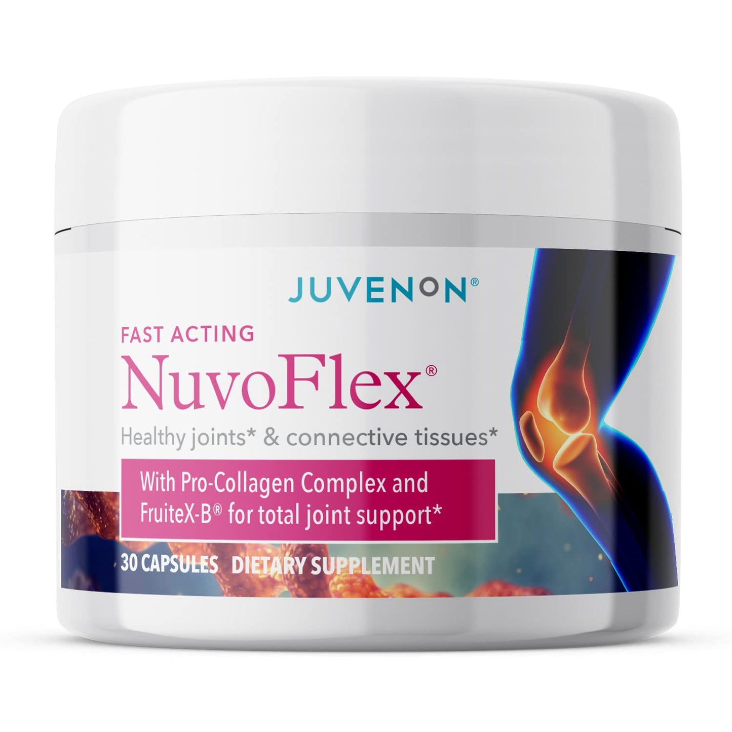 Juvenon NuvoFlex Joint Support Supplement with Glucosamine, Chondroitin, Vitamin K, B, Mobility & Relief, 30 Capsules