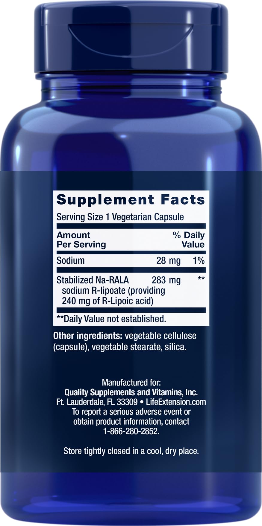 Life Extension Super R Lipoic Acid 240mg Capsule 90 Count
