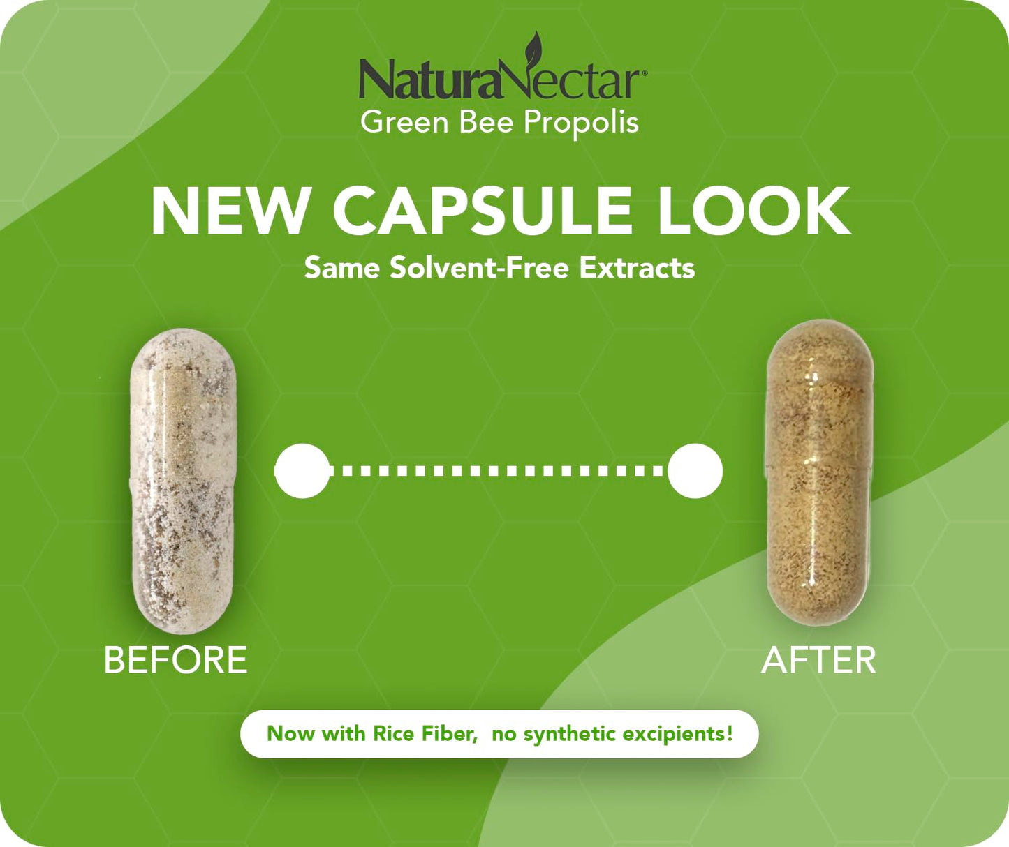 NaturaNectar Green Bee Propolis Capsules 60 Count