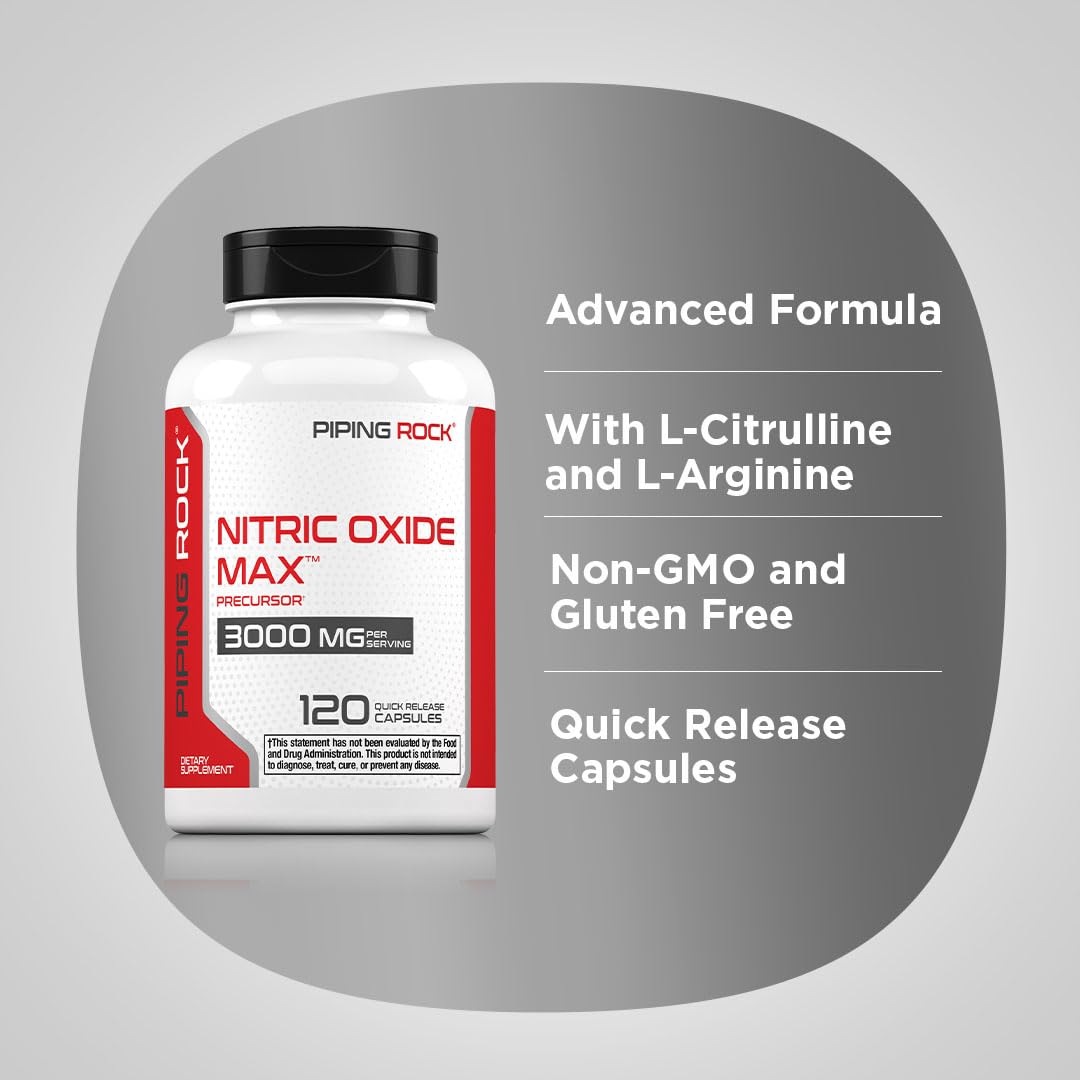 Piping Rock Nitric Oxide Max 3000mg Capsule 120