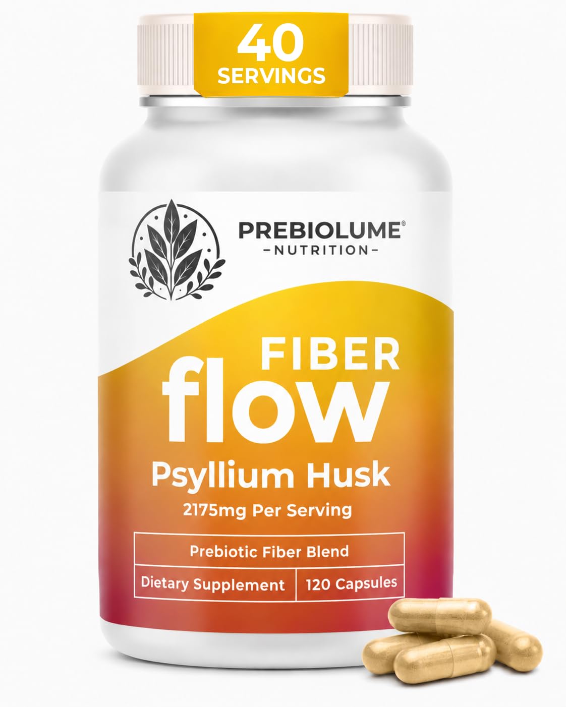 Prebiolume Psyllium Husk Capsules 120 Capsules