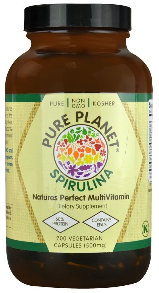 Pure Planet 100% Pure Spirulina Capsules 200