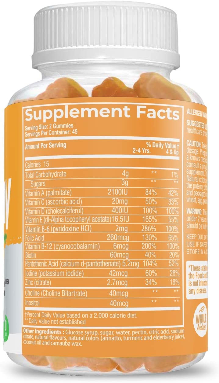 Whole Nature Kids Vitamins Gummy 90 Count