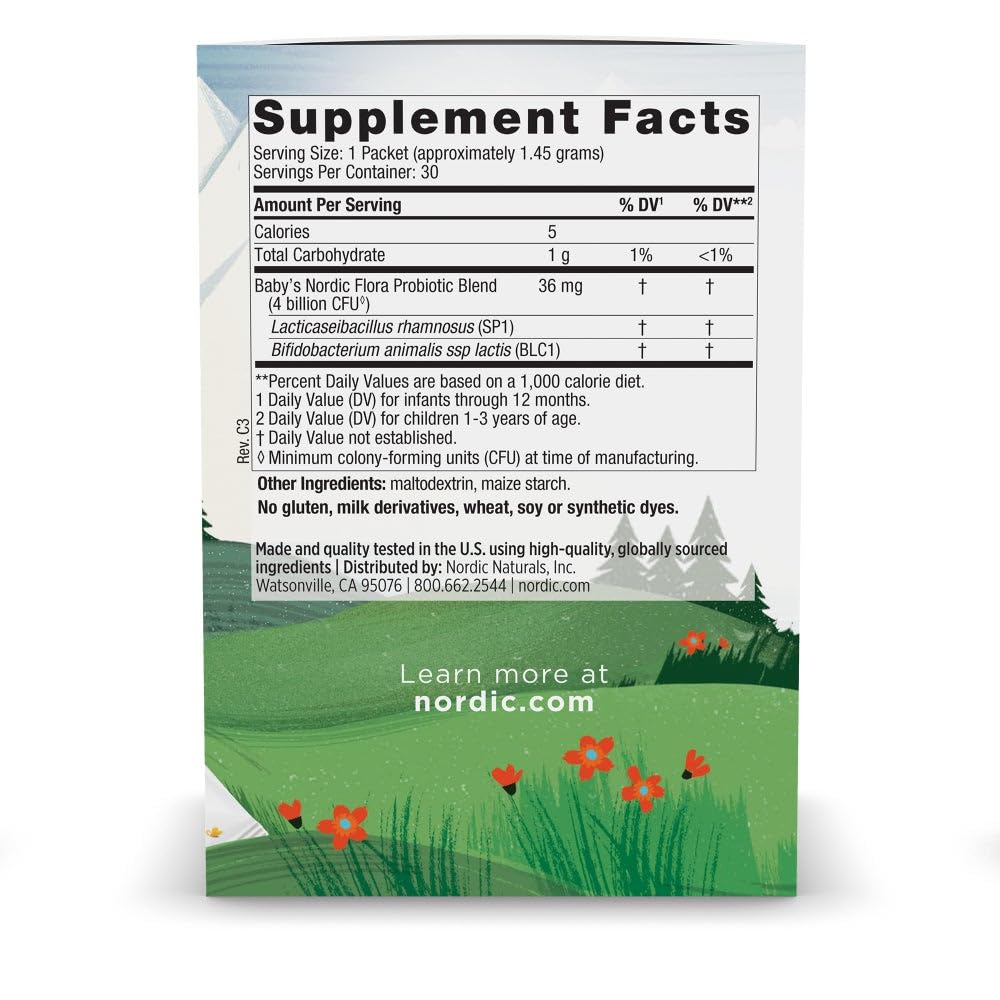Nordic Naturals Baby’s Nordic Flora Probiotic Powder 30 Packets