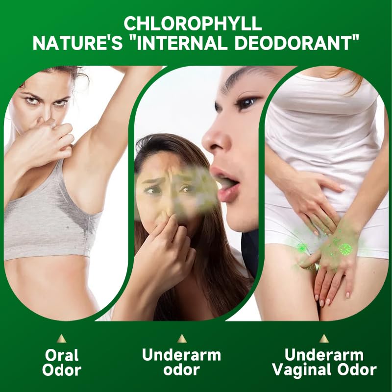 TrySafe Natural Chlorophyll Capsules with Copper Sodium Salt, Spirulina & Chlorella, Detox & Digestion Support, 60 Capsules