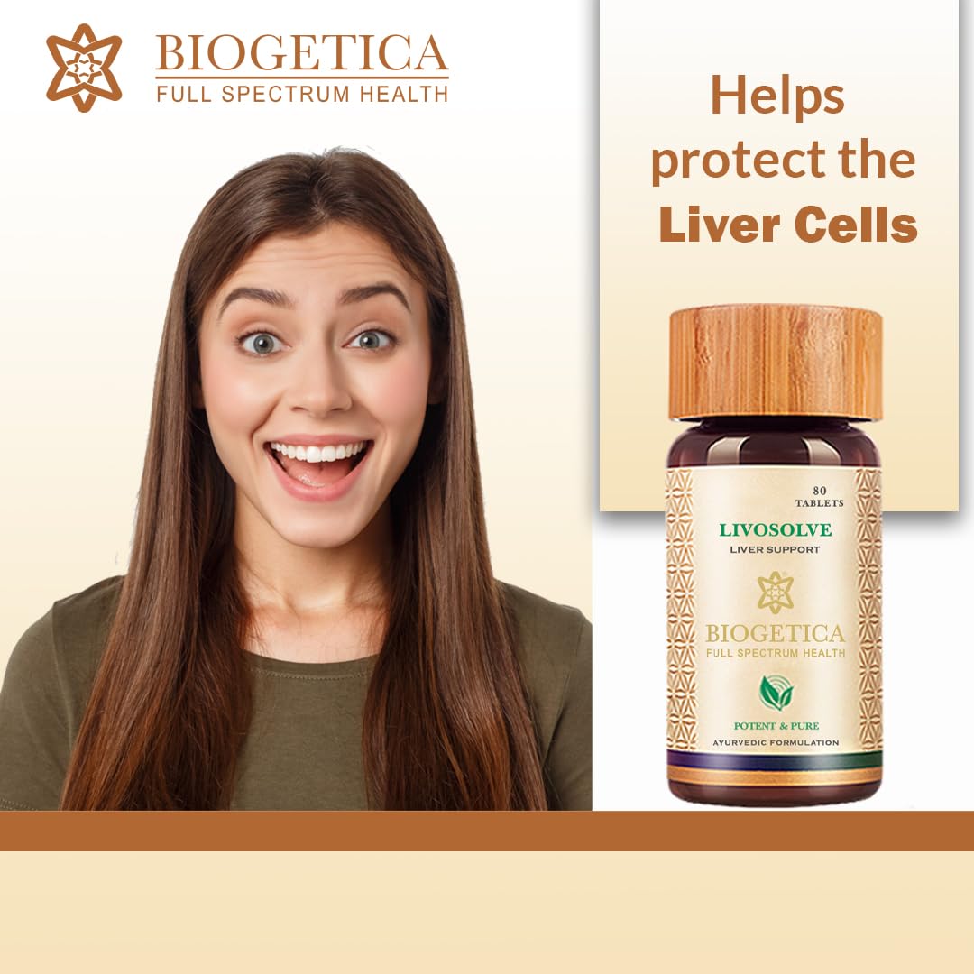 Biogetica Livosolve Natural Hepatic Wellness Tablet, 80 Count