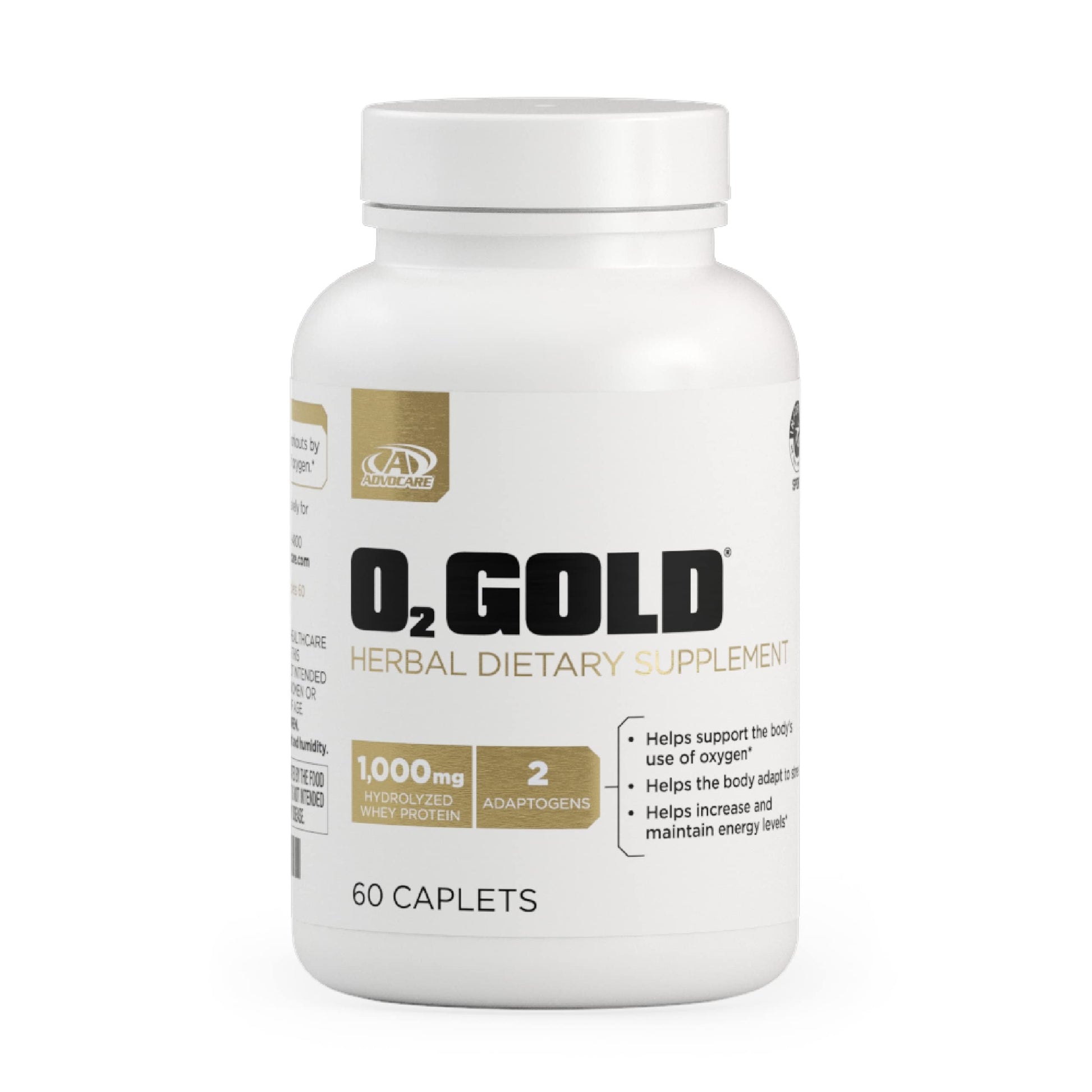 AdvoCare O2 Gold Blood Oxygen Supplement with Rhodiola Rosea Root & Hydrolyzed Whey Protein, Supports Energy, 60 Capsules