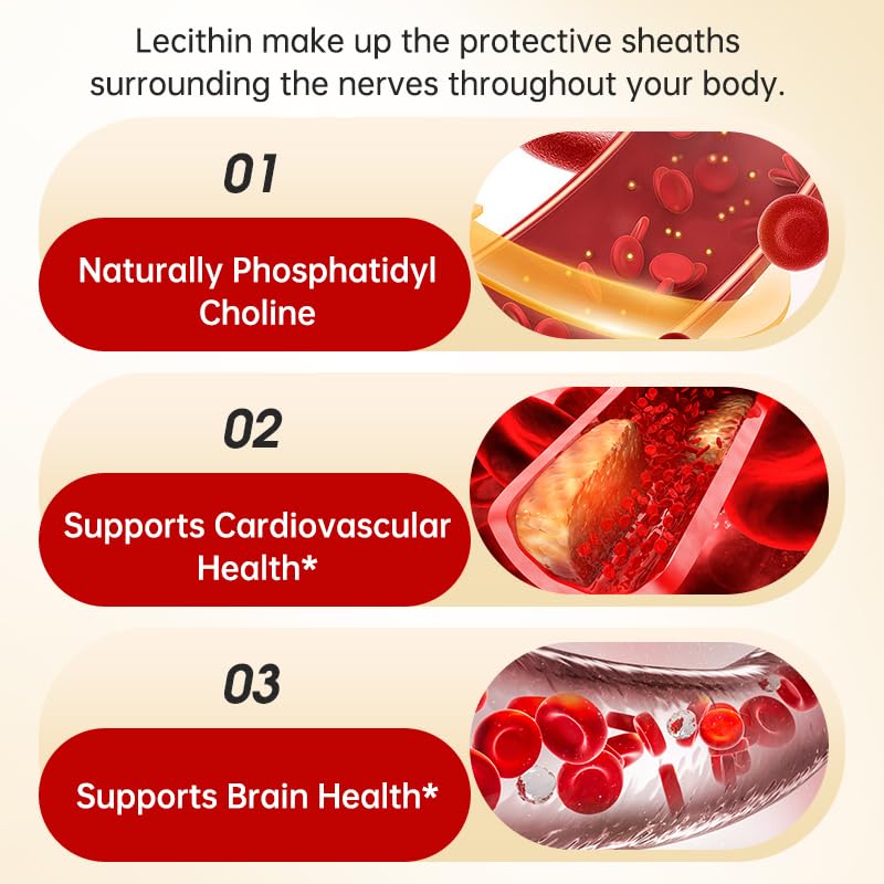 Oppuland Lecithin Softgels, 240 Count, Supports Brain Health