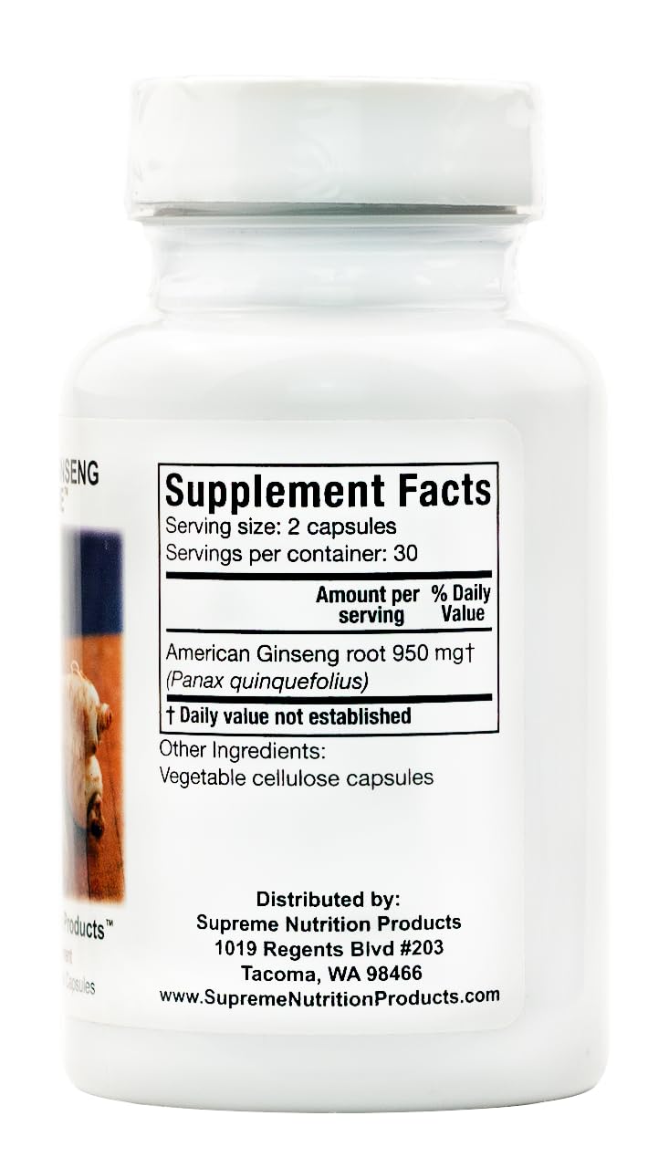 Supreme Nutrition Products American Ginseng Supreme 60 Capsules