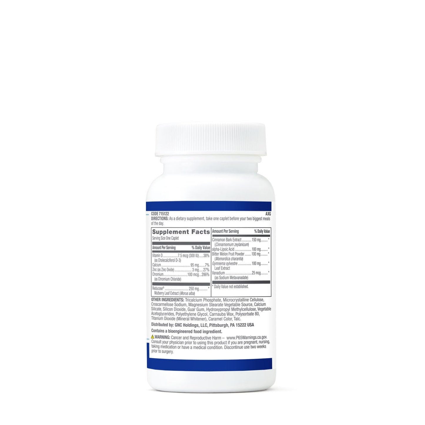 GNC Preventive Nutrition Healthy Blood Sugar Formula with Reducose Capsules, 60 Count