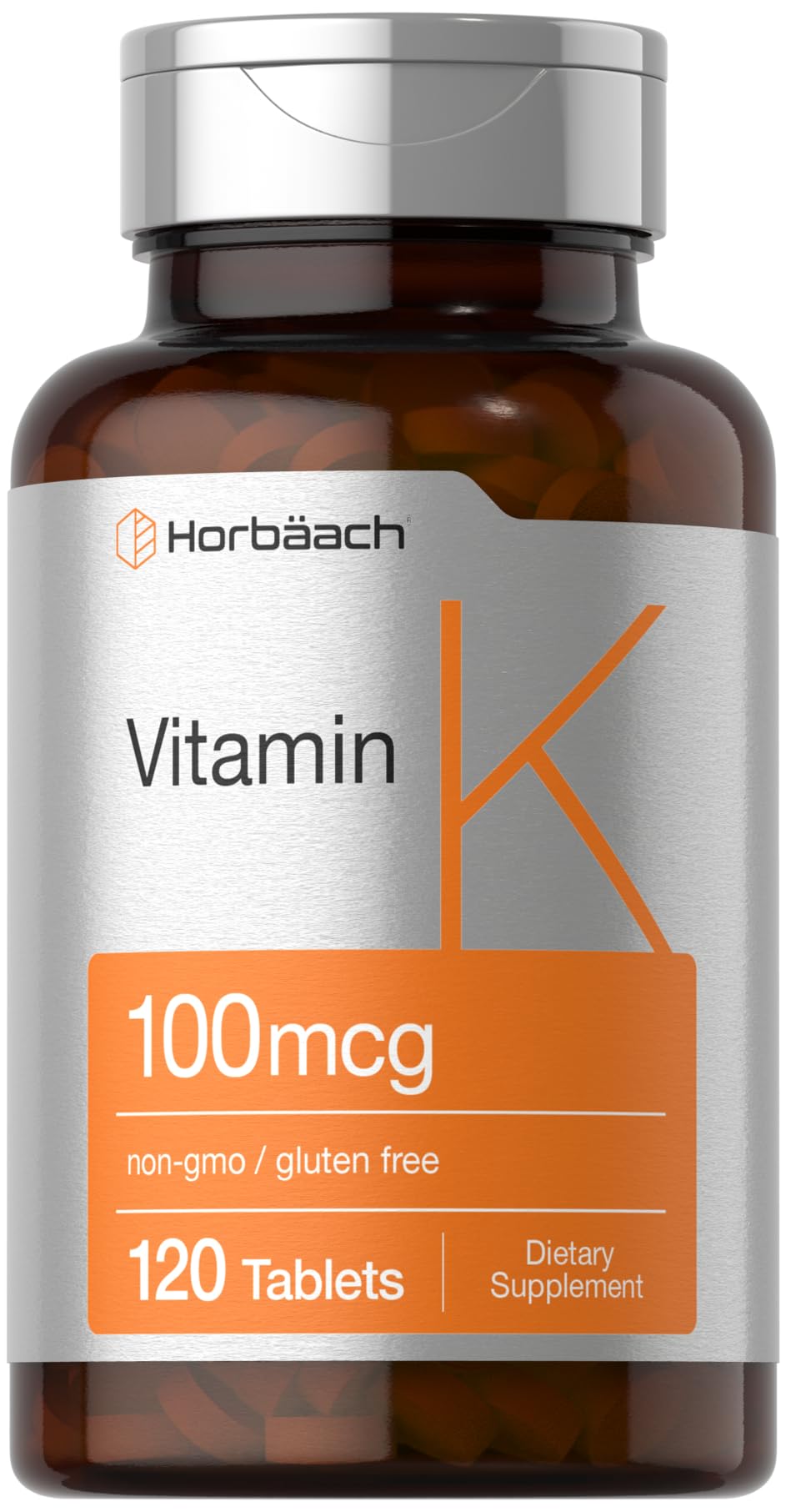 Horbäach Vitamin K Supplement 100mcg, 120 Tablets