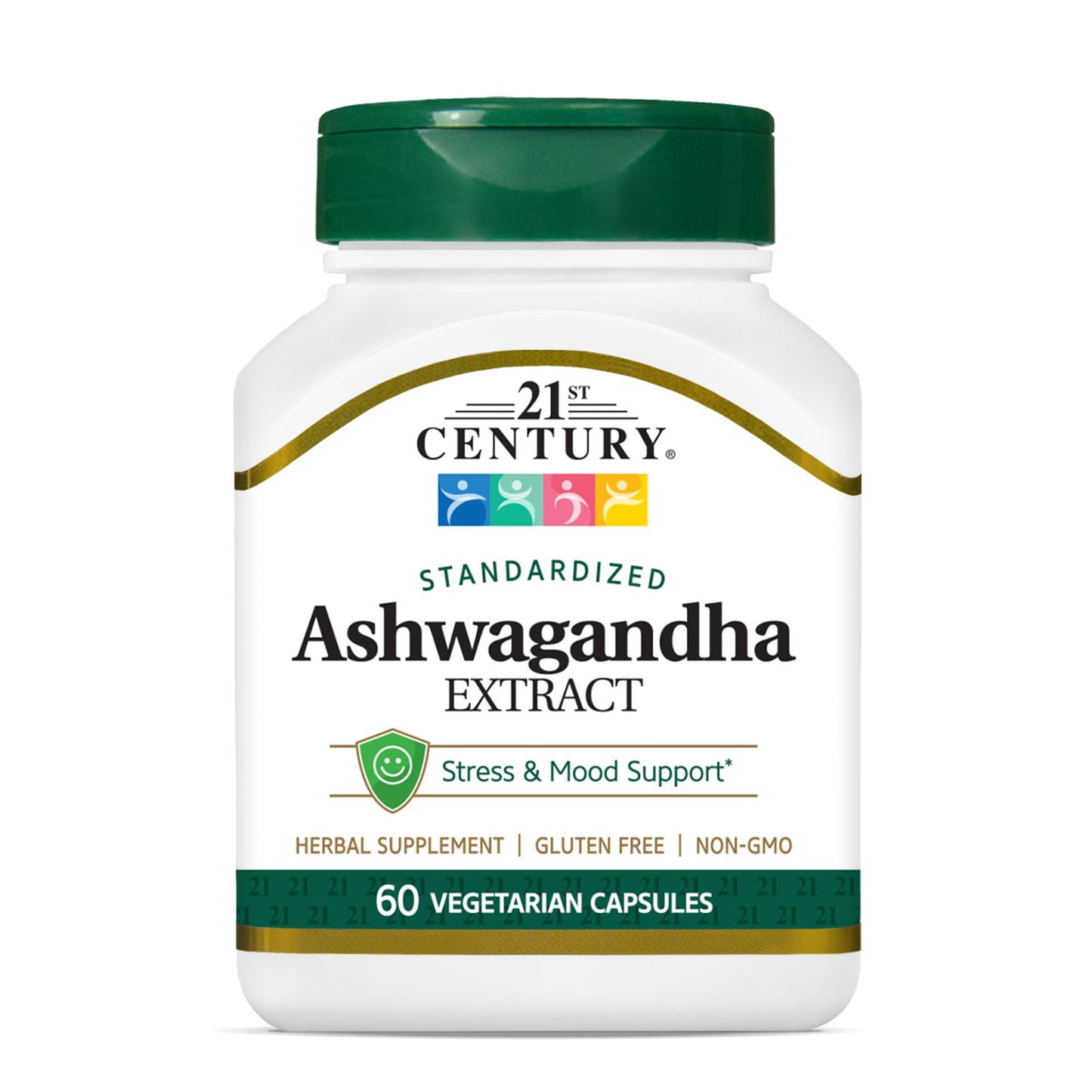 21st Century Ashwagandha Extract 500 mg Capsules, 60 Count