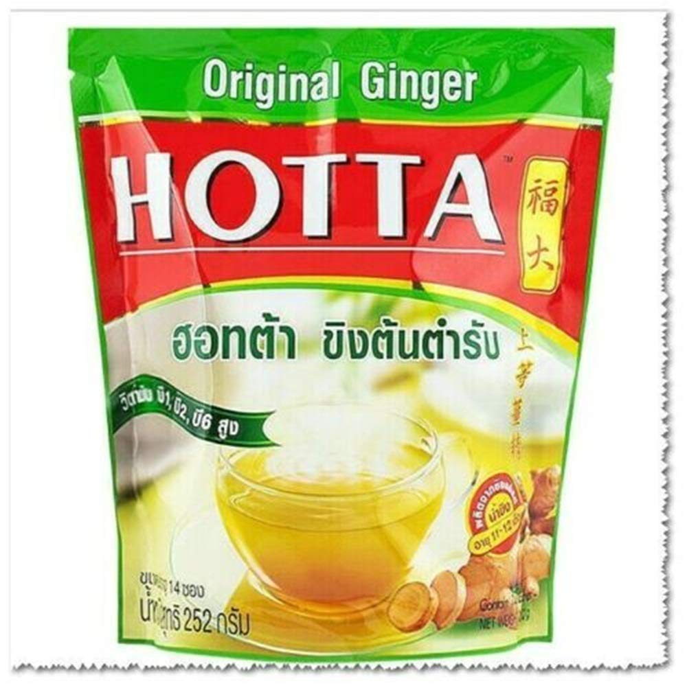 HOTTA Original Ginger Herbal Natural Drink Vitamin B1, B2, B6 Powder 8.889 oz