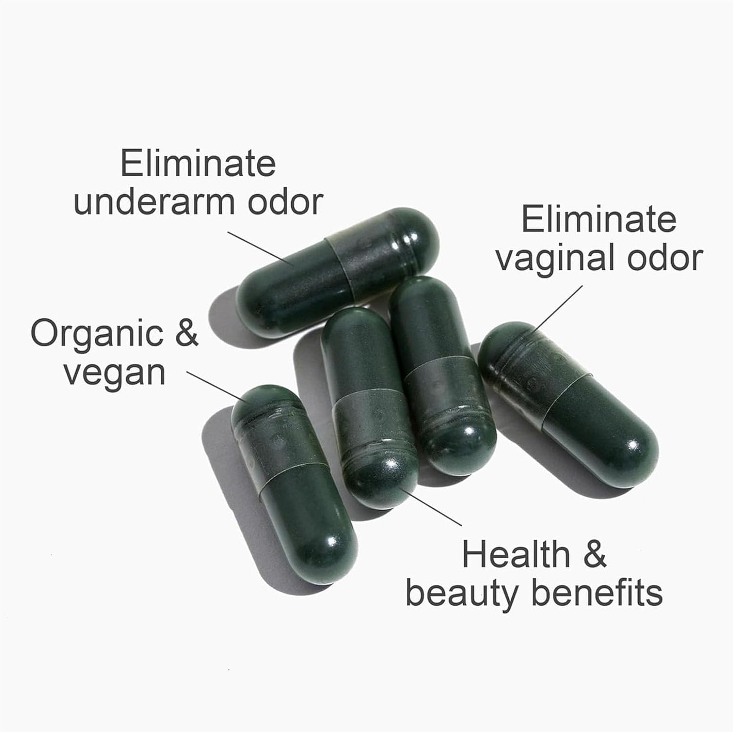 Generic Chlorophyll Capsules for Body Odor, 3-Pack