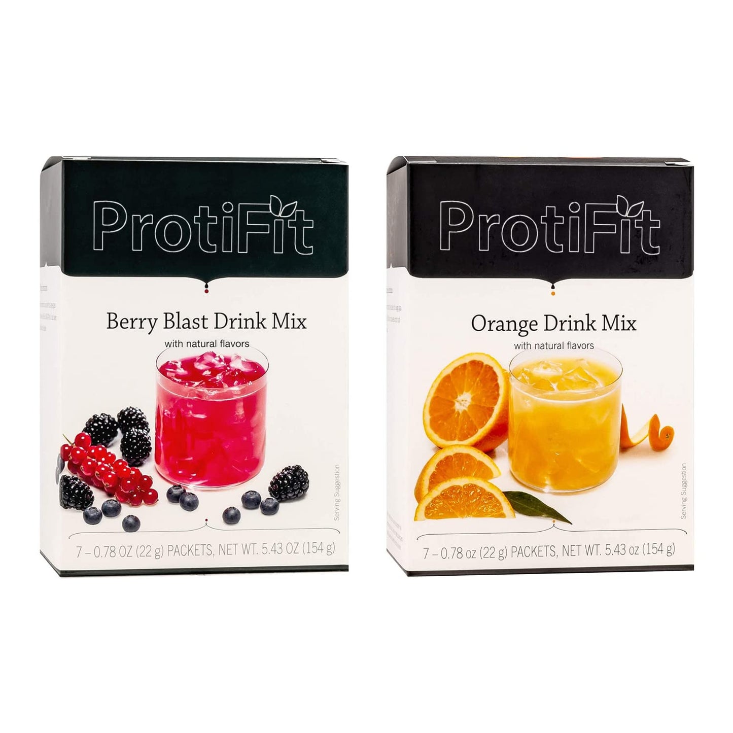 ProtiFit High Protein Berry Blast & Orange Fruit Drink Powder, 2 Pack