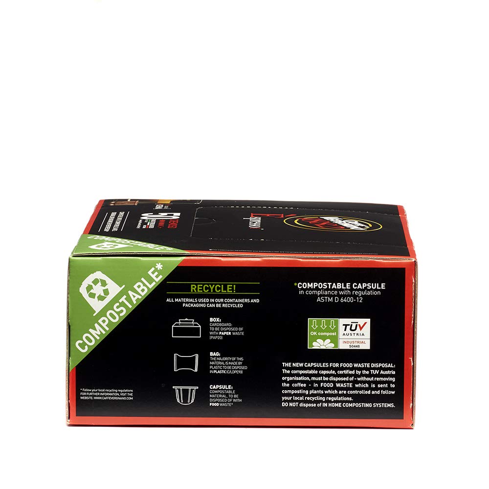 Caffe' Vergnano 1882 Cremoso Capsules Compatible with Original Line Machines by Nespresso, 50 Capsules