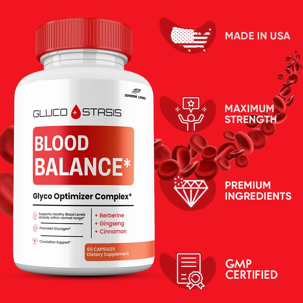 Shark Labs GlucoStasis Capsules, 60 Count