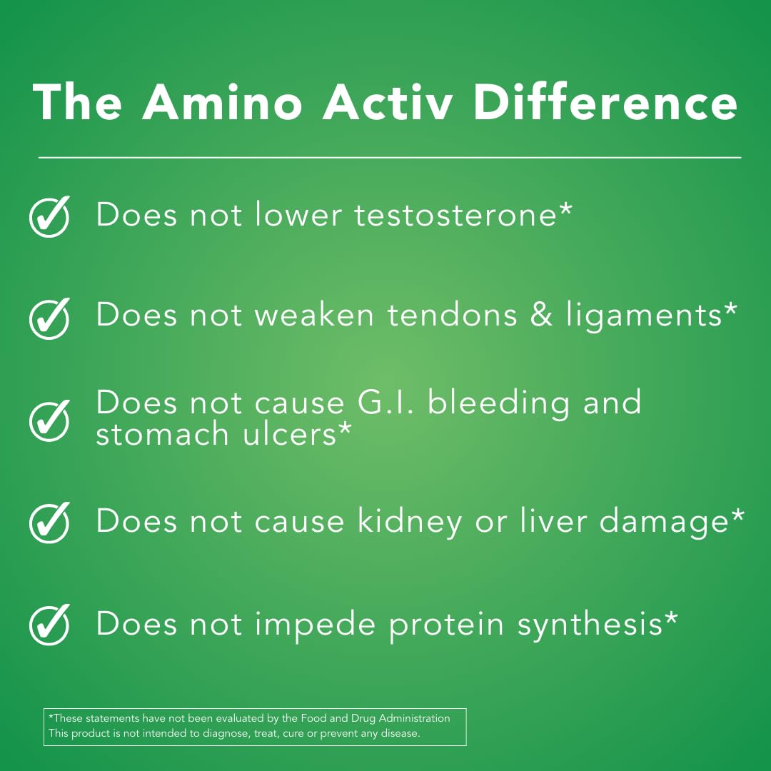 Amino Activ Fast Holistic Support for Pain & Inflammation Caused by Activity/Exercise, 60 Capsules