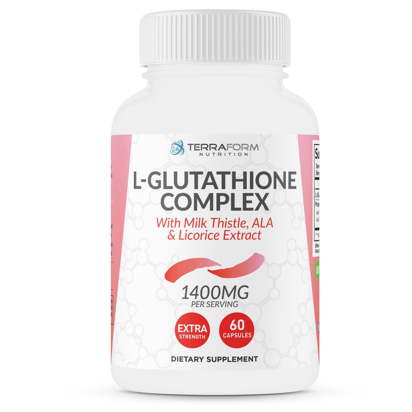 TerraForm Nutrition L-Glutathione Supplement Capsule 60 Capsules