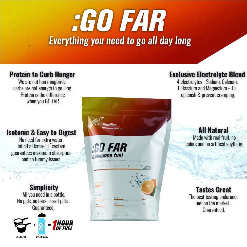 Infinit Nutrition GO FAR Orange Powder 49 Servings