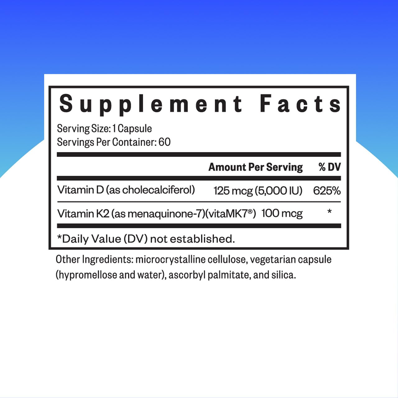 Seeking Health Vitamin D3 + K2 Immune System & Bone Health Support 60 Capsules