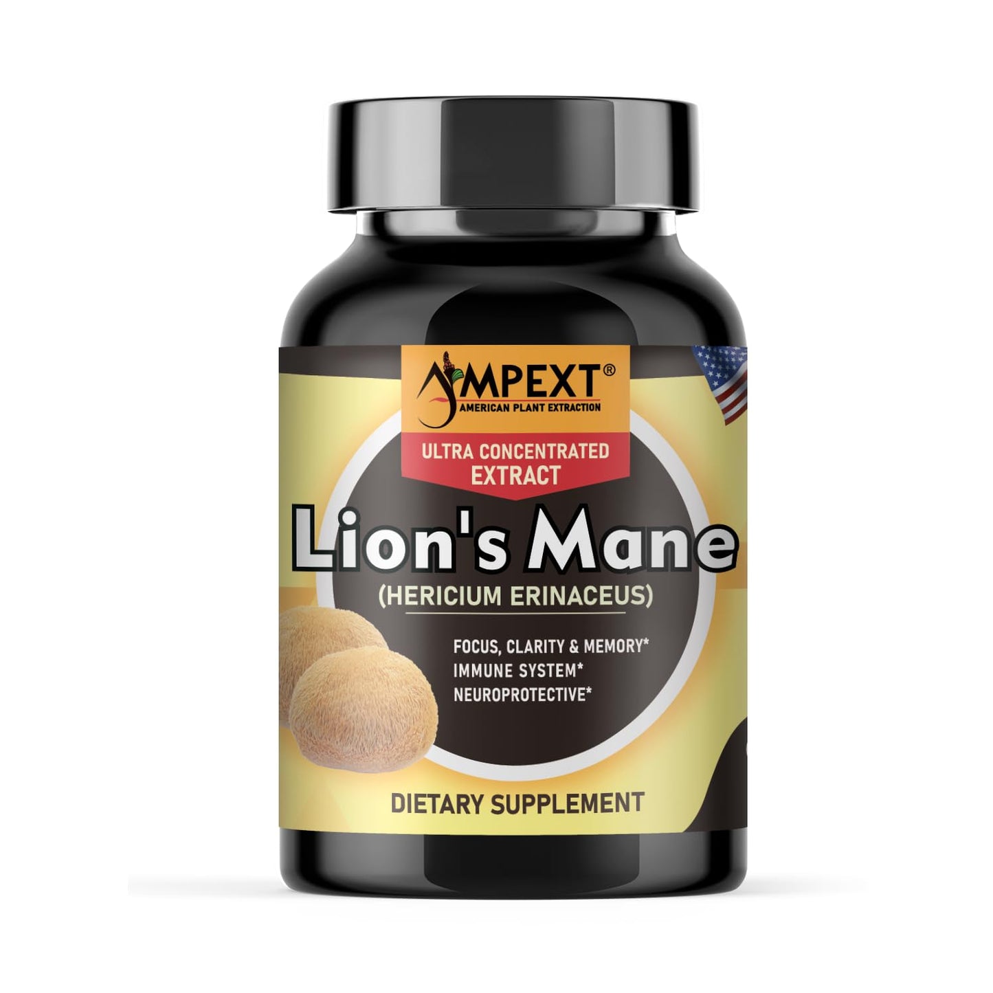 AMPEXT Lion’s Mane Mushroom Extract Capsule 90 Count