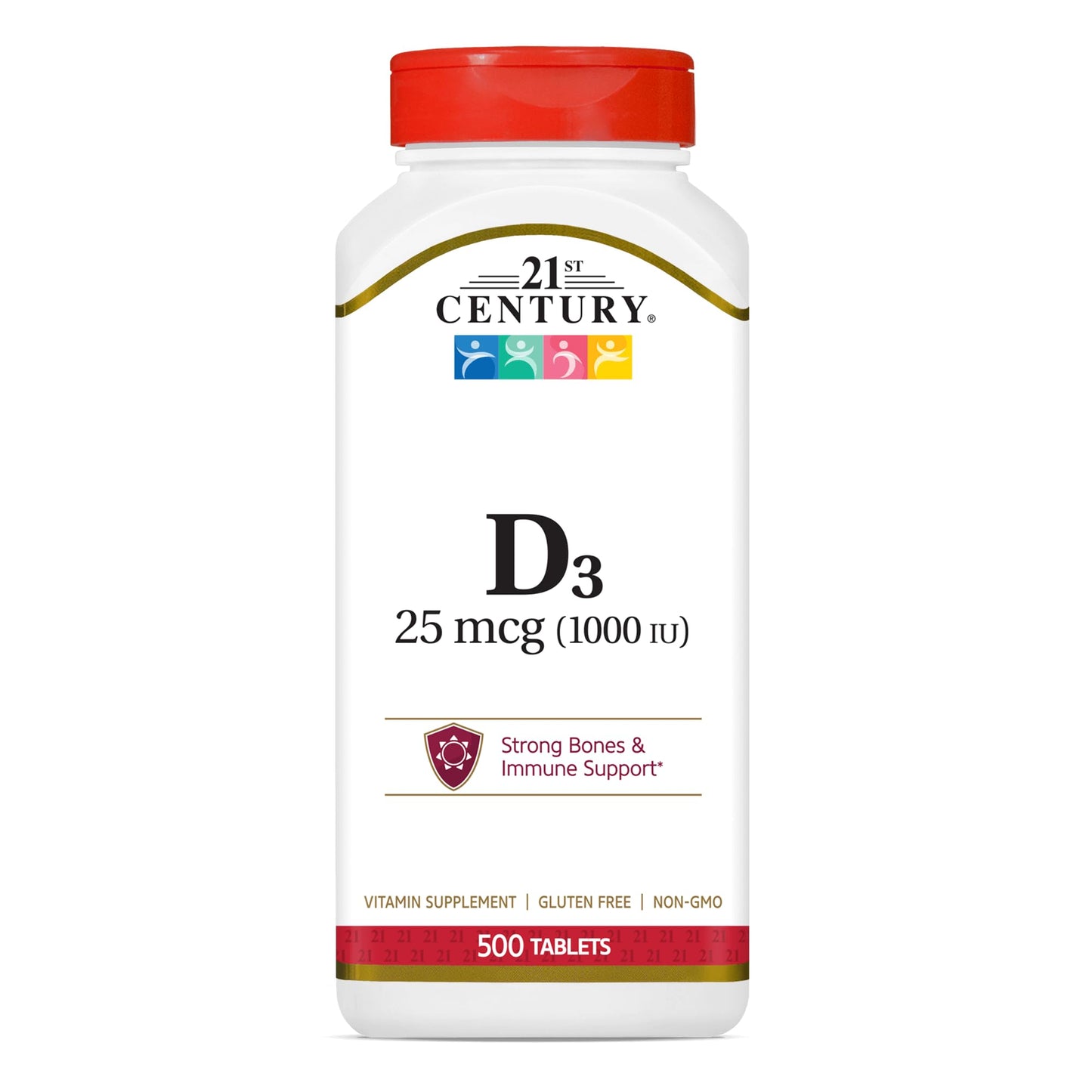 21st Century Vitamin D3 1000 IU Tablets, 500 Count
