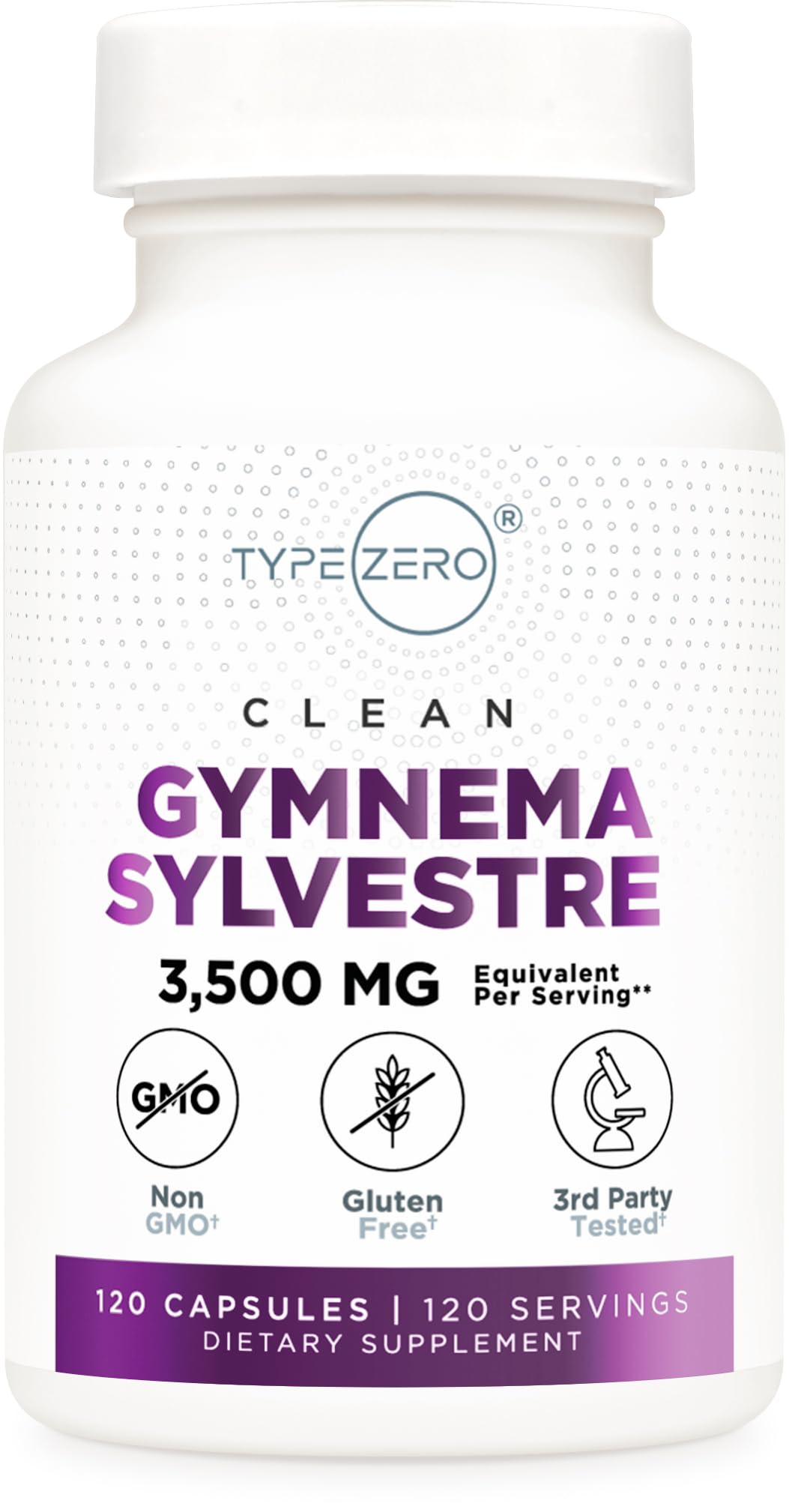 Type Zero Gymnema Sylvestre Extract 120 Capsules, Non-GMO, Gluten Free