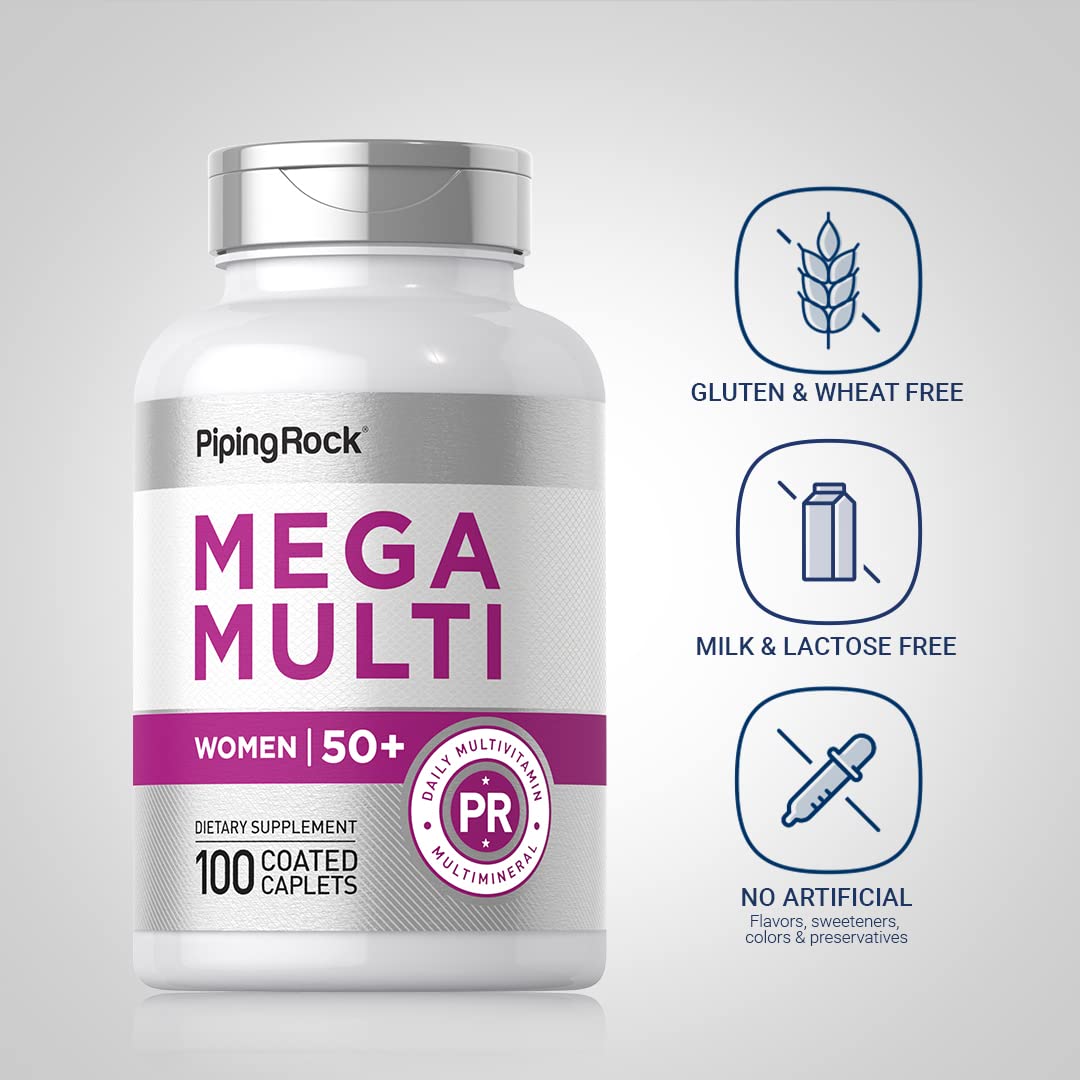 Piping Rock Multivitamin for Women 50 Plus Caplets 100 Count