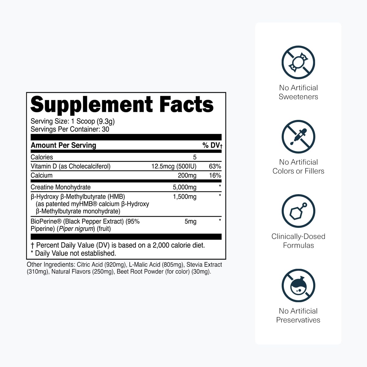 Transparent Labs Creatine HMB Powder 30 Servings