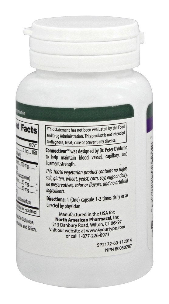 D'Adamo Personalized Nutrition Connectivar 60 Capsules