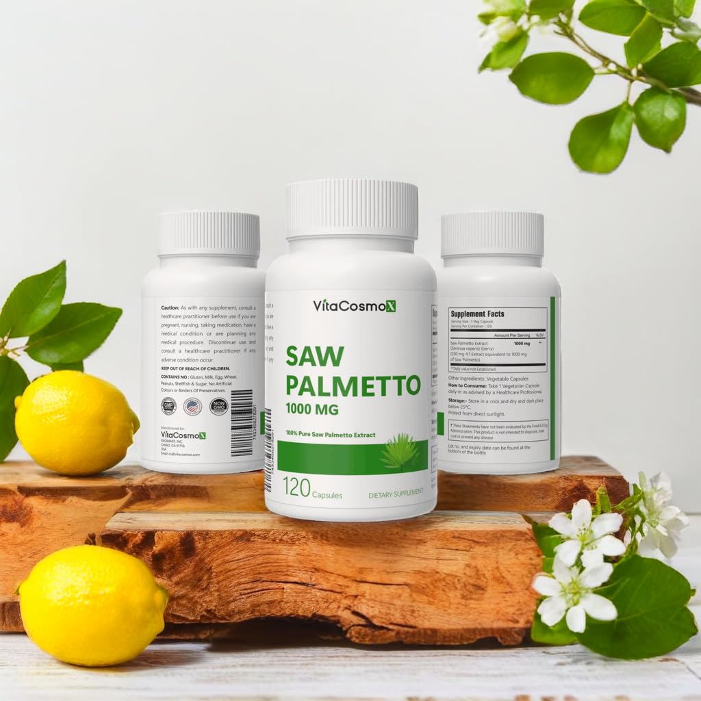 VitaCosmoX Saw Palmetto 1000mg Capsule, 1 Capsule