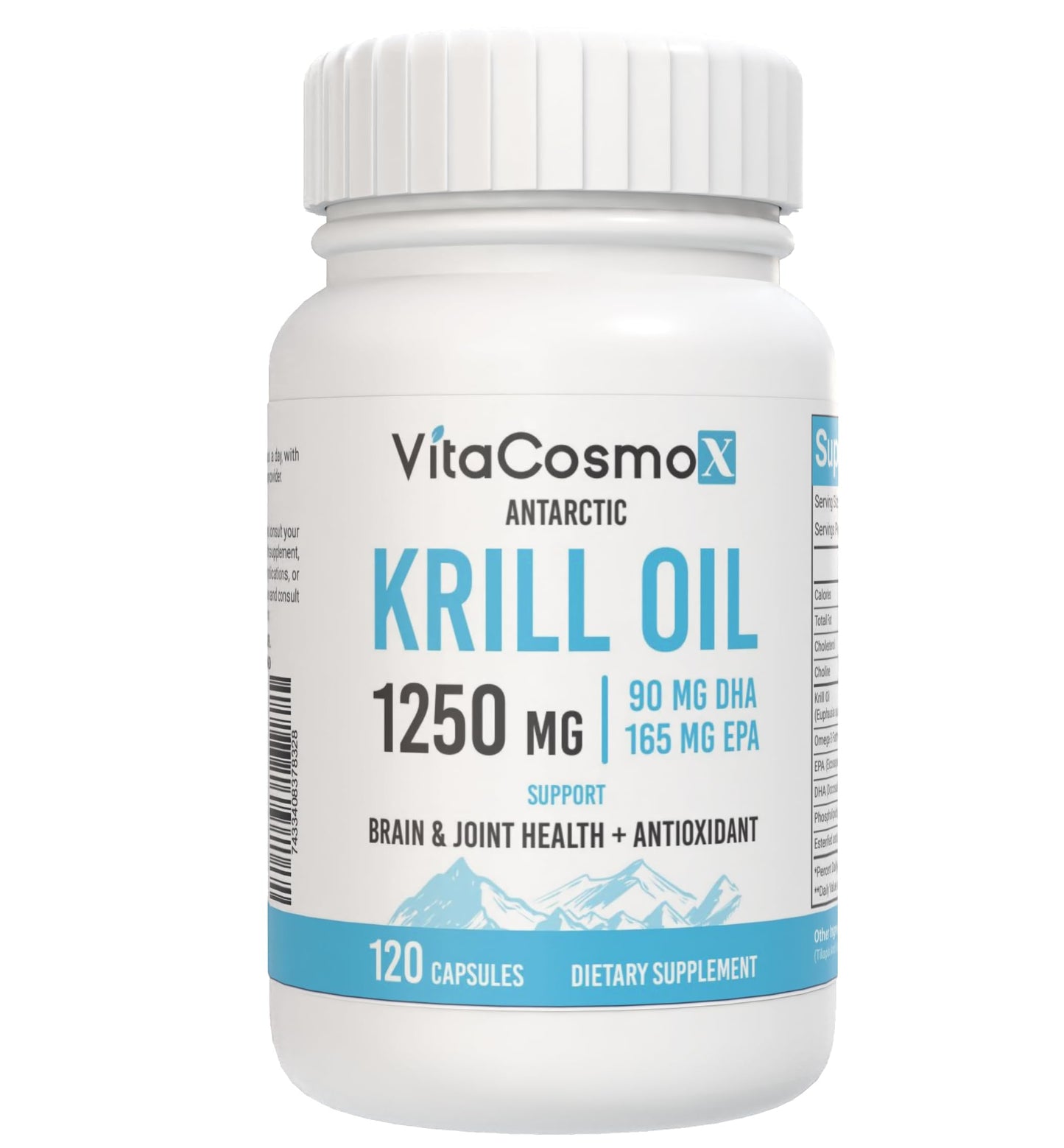 VitaCosmoX Antarctic Krill Oil Softgel 120 Count