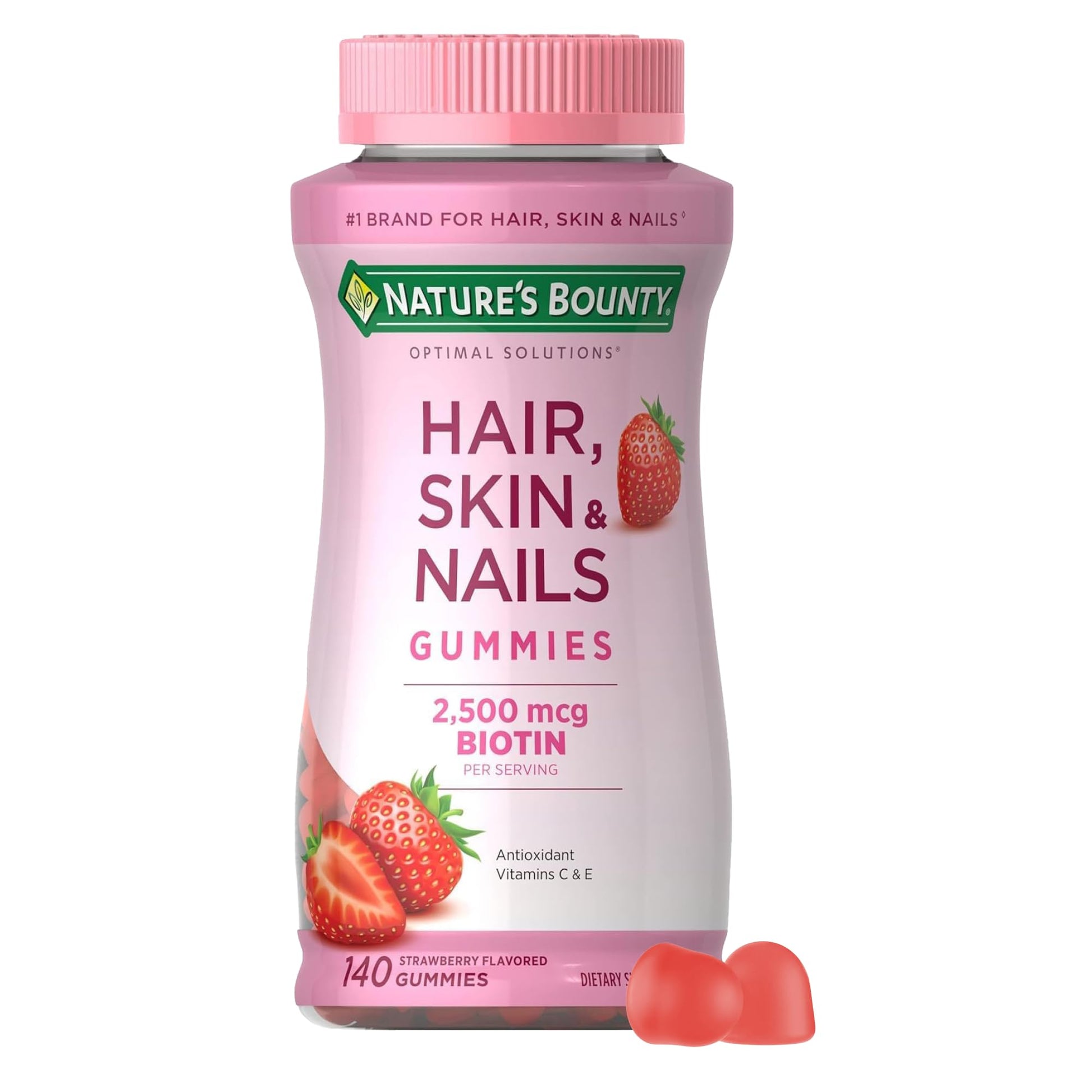 Nature's Bounty Hair, Skin & Nails with Biotin Gummy 140 Count