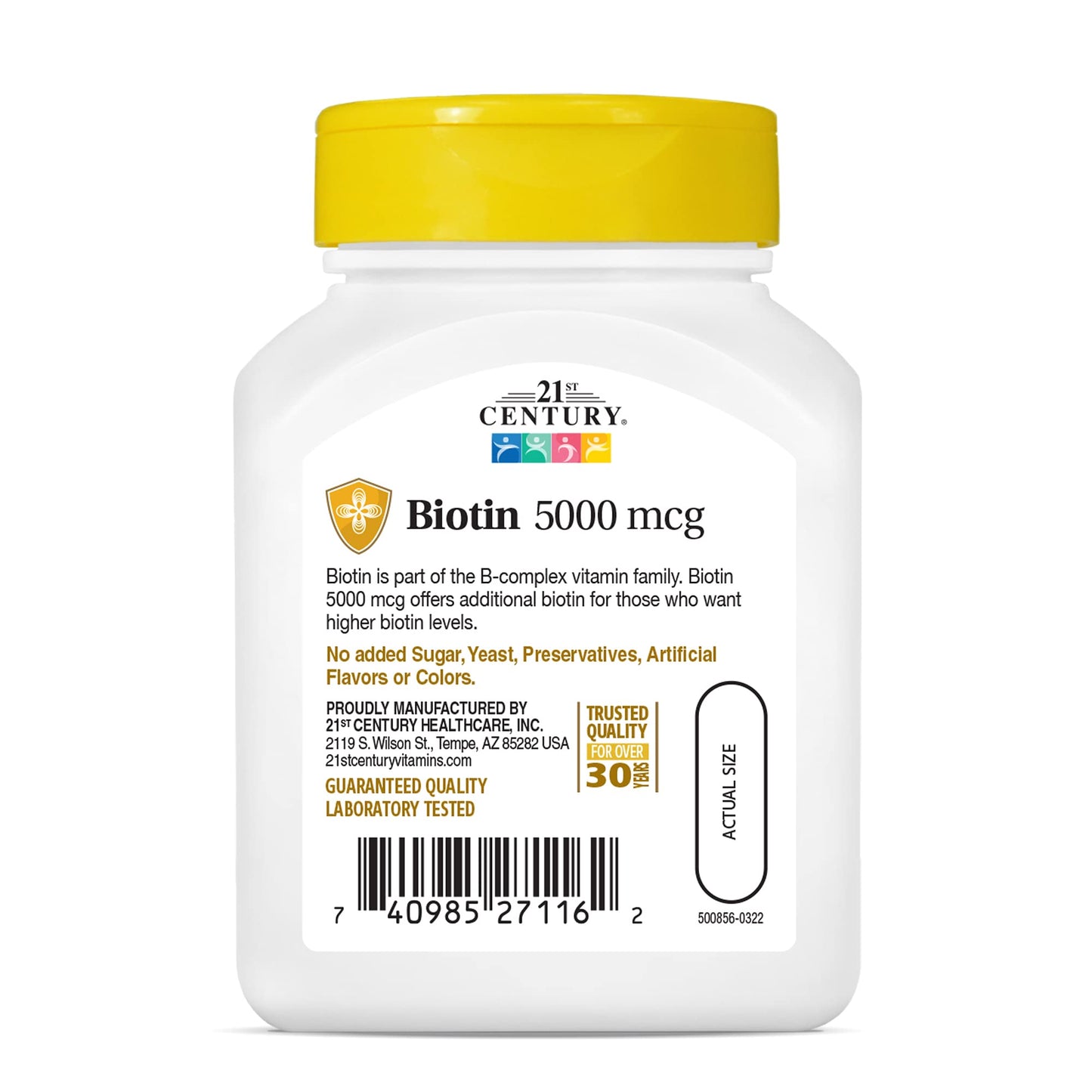 Smart Monkey Technologies Biotin 5,000 mcg Capsules, 110 Count