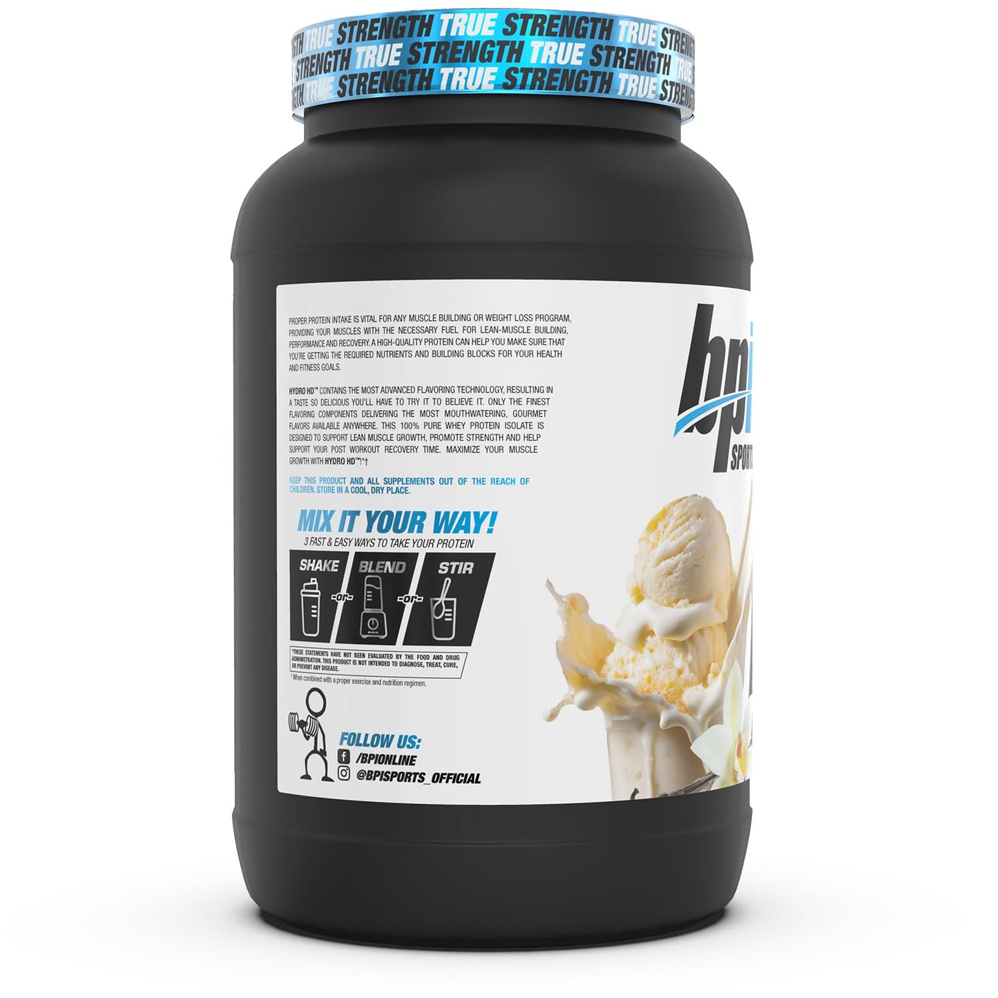 BPI Sports Hydro HD 100% Hydrolyzed Whey Protein Powder, 31 Servings