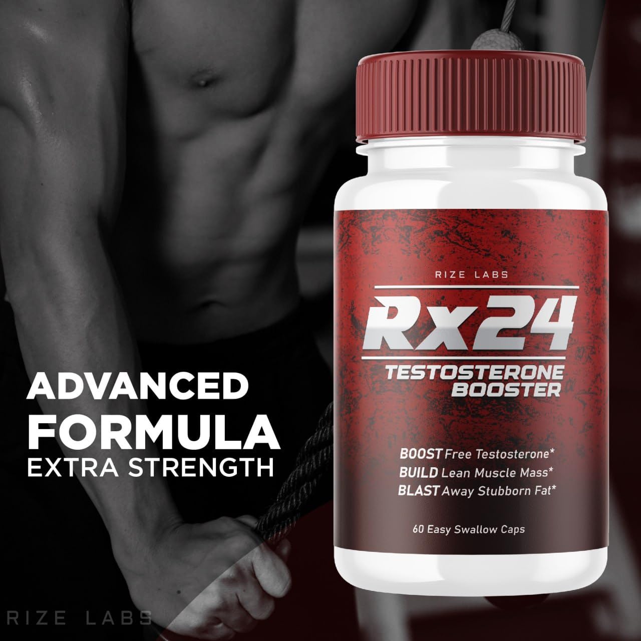 Rize Labs RX24 Dietary Pills for Men 120 Capsules