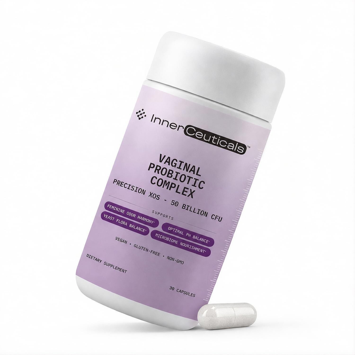 Innerceuticals Women’s Probiotic Vaginal Health – 50 Billion CFU Probiotic Capsule, 1 Count