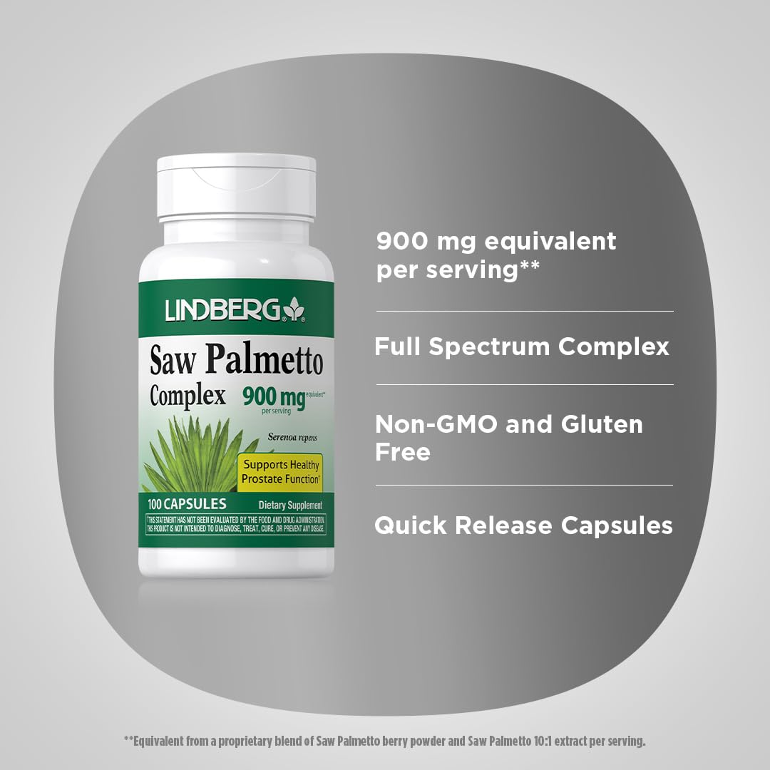 Lindberg Saw Palmetto Complex Capsule, 100 Capsules