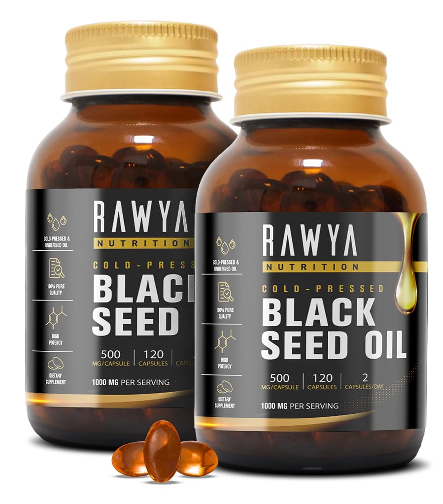 RAWYA Black Seed Oil Softgel Capsules, 240 Softgels